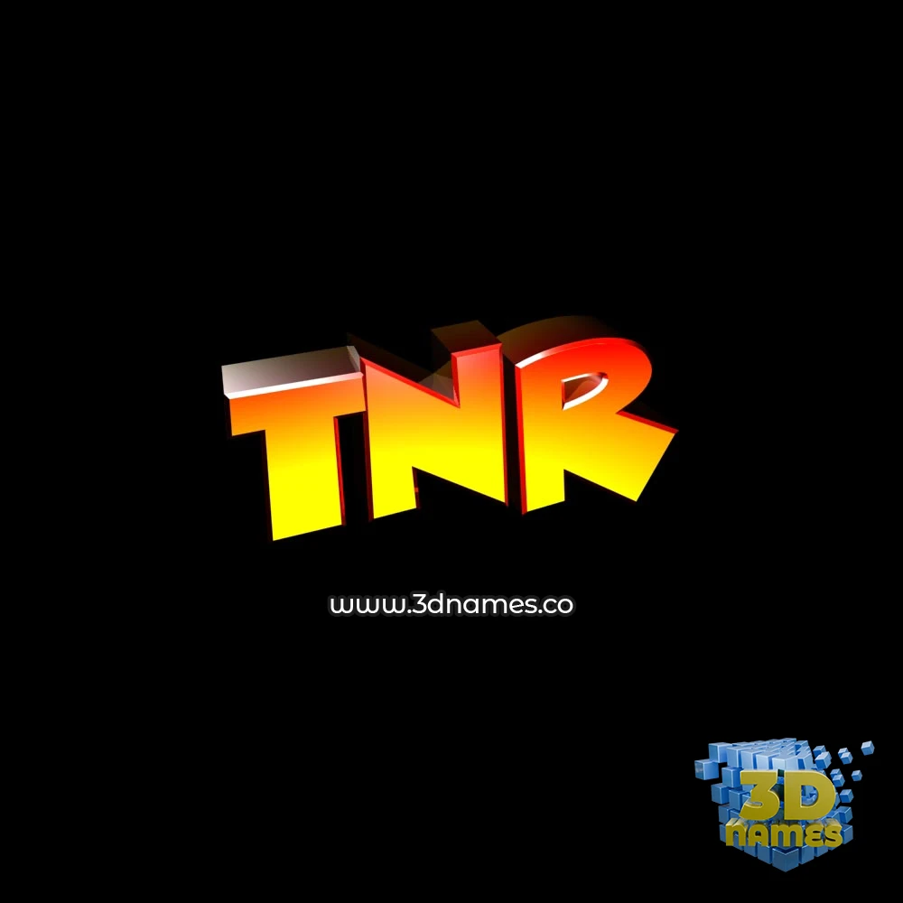 tnr in Black Background style - 3D name wallpaper