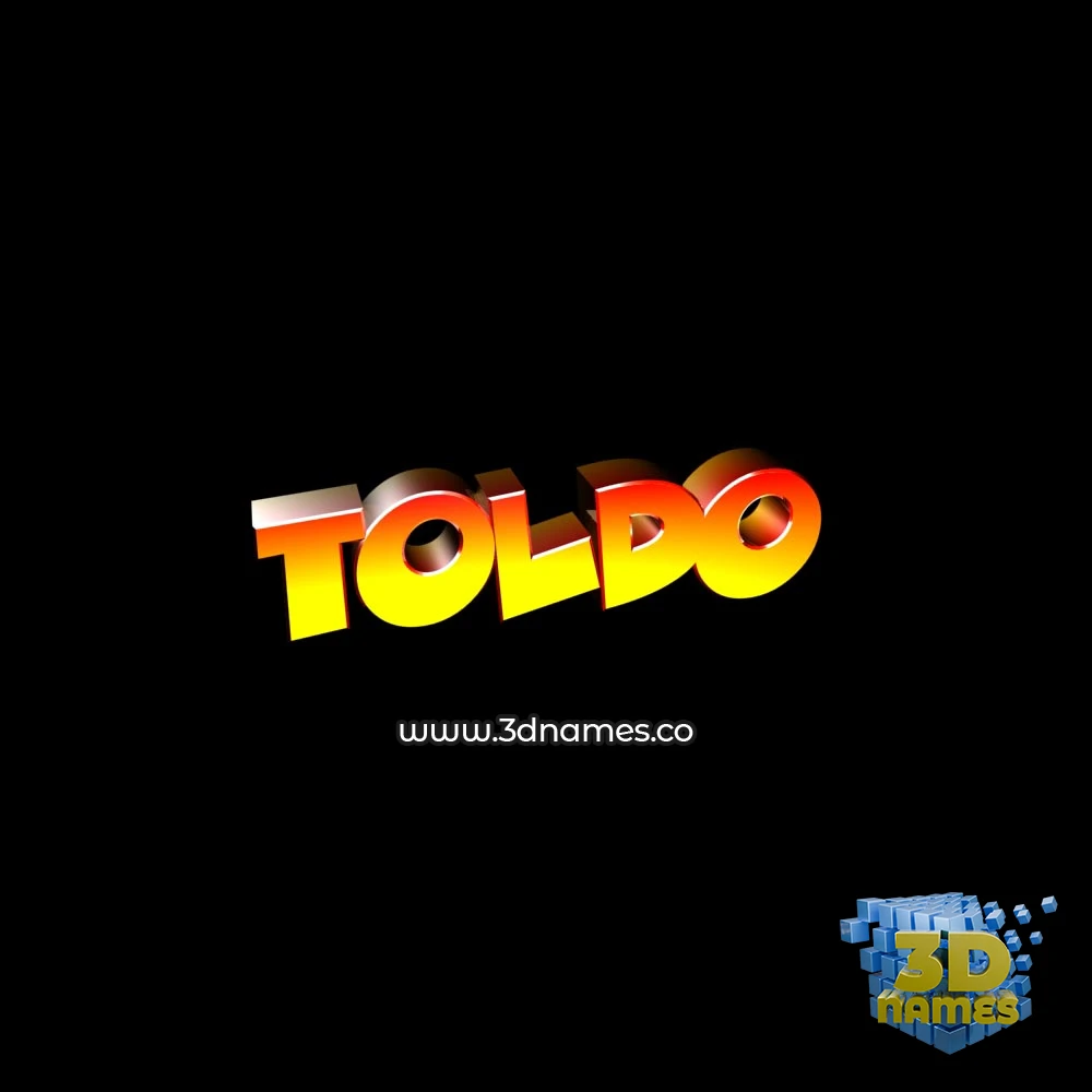 toldo in Black Background style - 3D name wallpaper