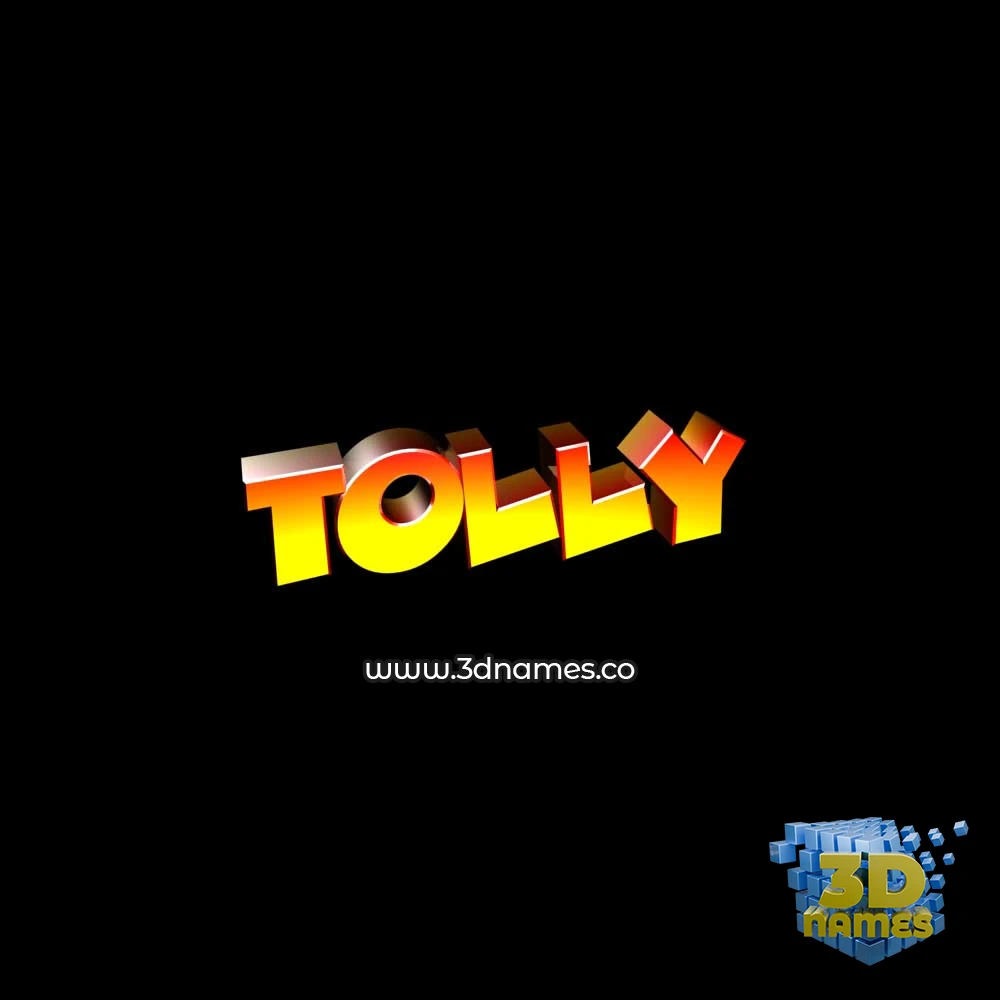 tolly in Black Background style - 3D name wallpaper