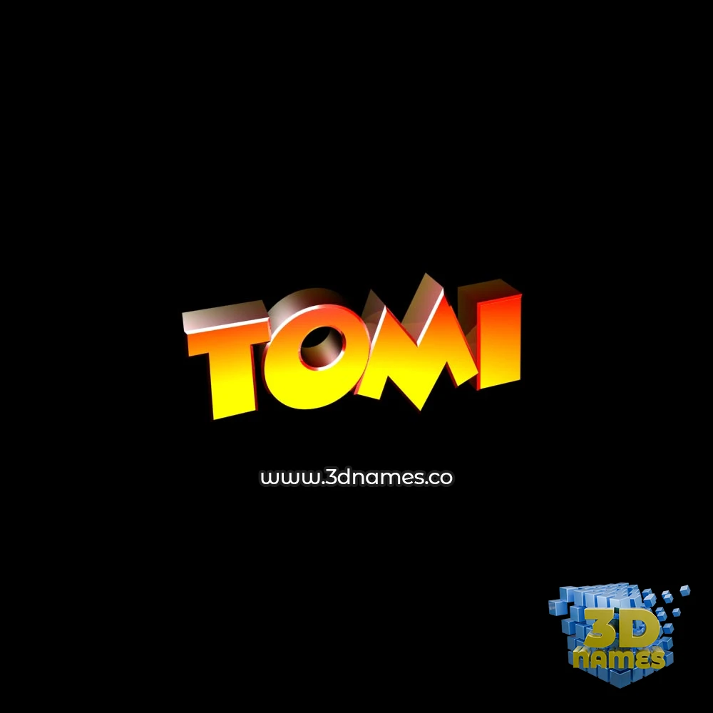 tomi in Black Background style - 3D name wallpaper