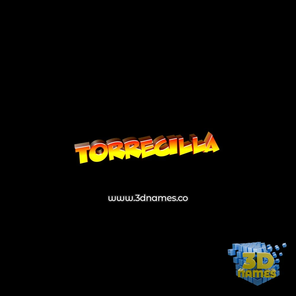 torrecilla in Black Background style - 3D name wallpaper