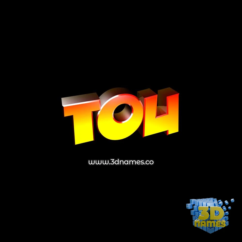 tou in Black Background style - 3D name wallpaper