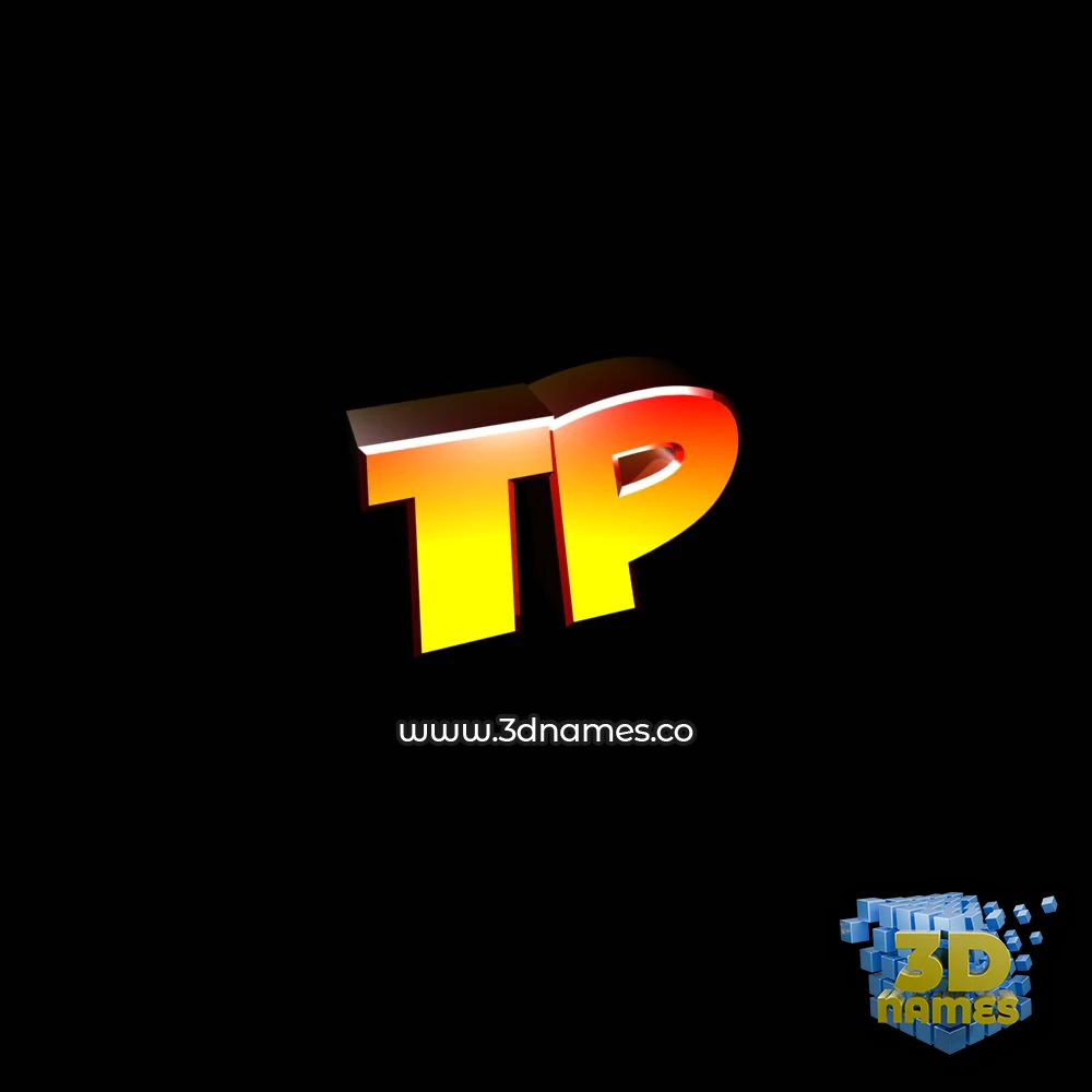 tp in Black Background style - 3D name wallpaper