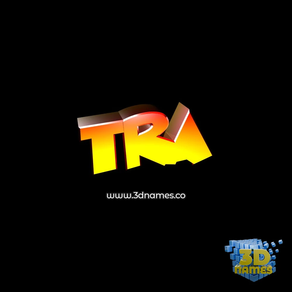 tra in Black Background style - 3D name wallpaper