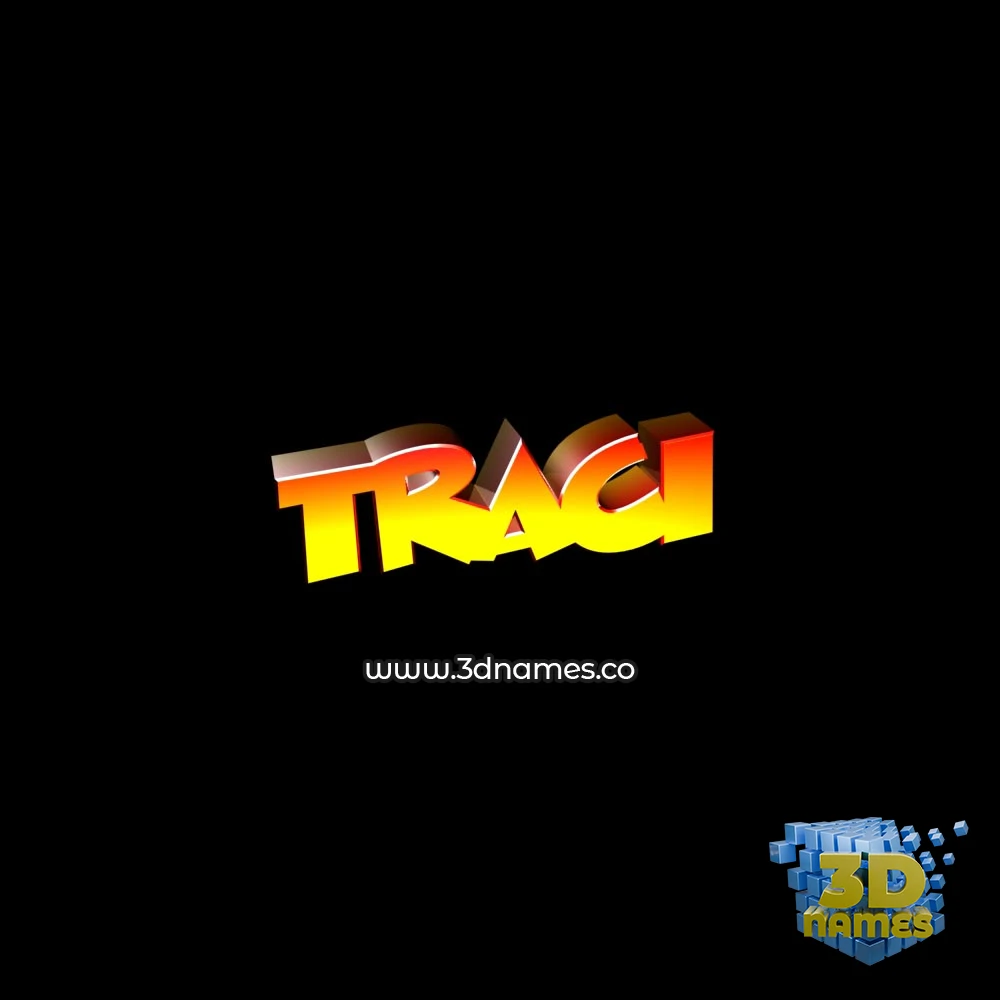 traci in Black Background style - 3D name wallpaper