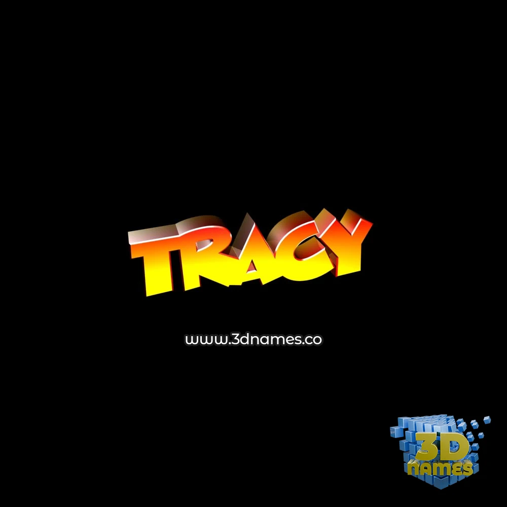 tracy in Black Background style - 3D name wallpaper