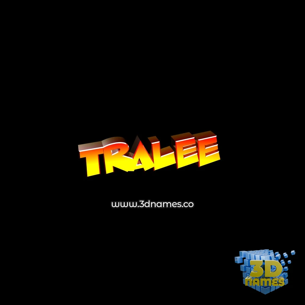 tralee in Black Background style - 3D name wallpaper