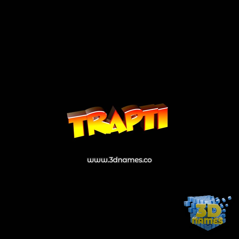 trapti in Black Background style - 3D name wallpaper