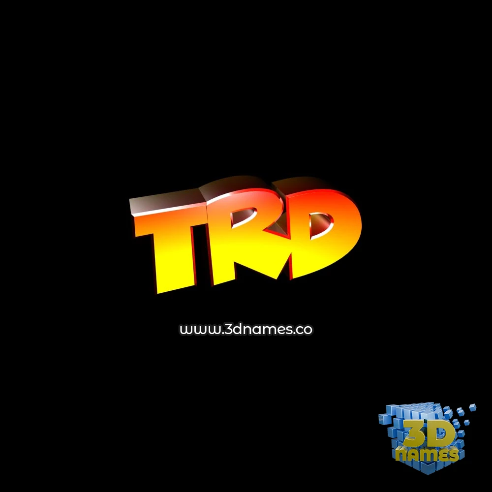 trd in Black Background style - 3D name wallpaper