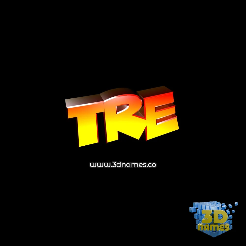 tre in Black Background style - 3D name wallpaper