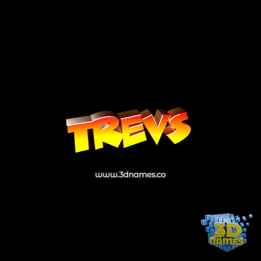 trevs in Black Background style - 3D name wallpaper