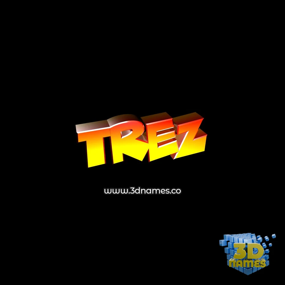 trez in Black Background style - 3D name wallpaper
