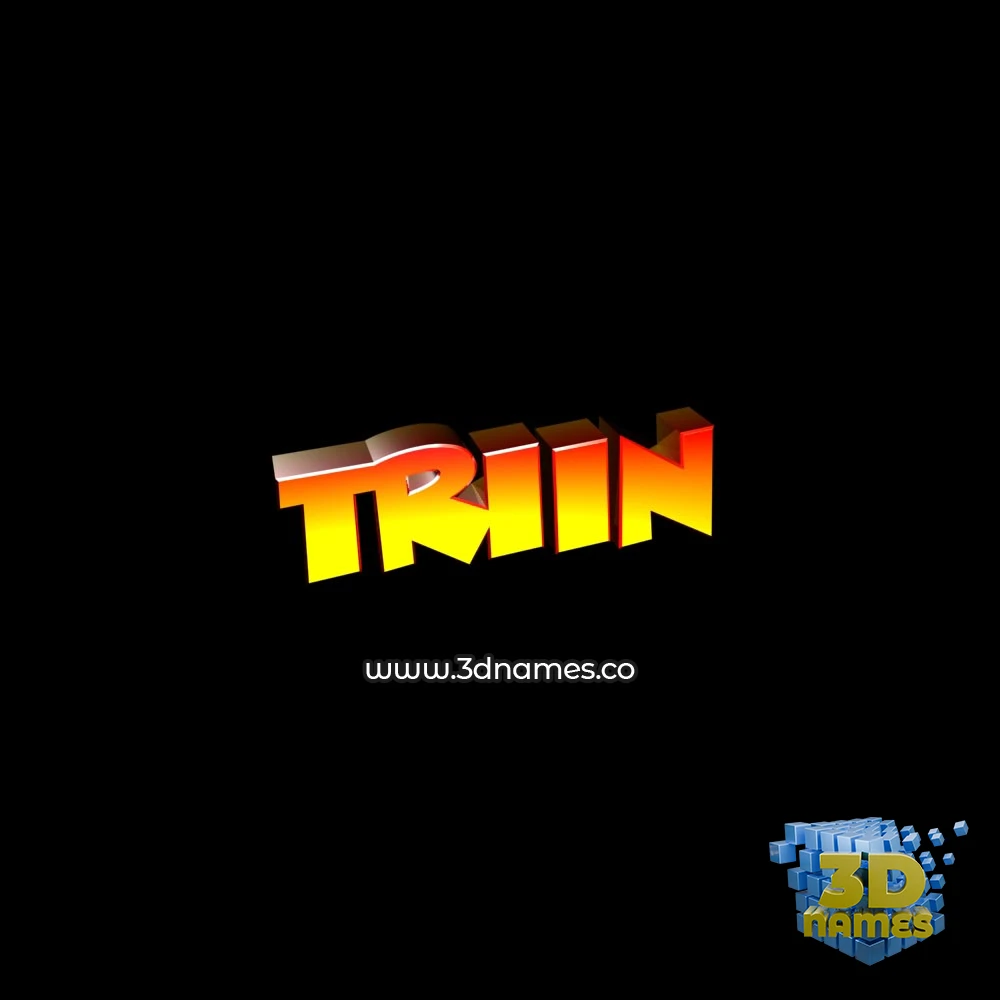 triin in Black Background style - 3D name wallpaper