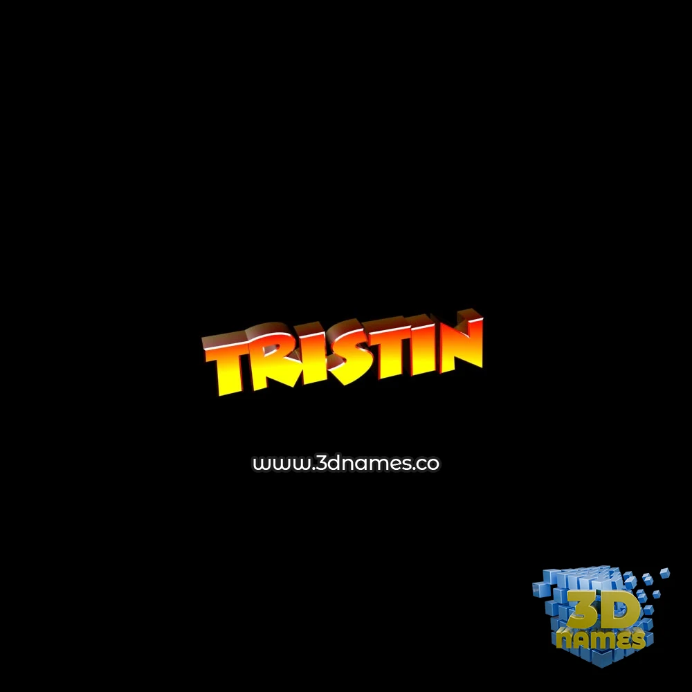 tristin in Black Background style - 3D name wallpaper