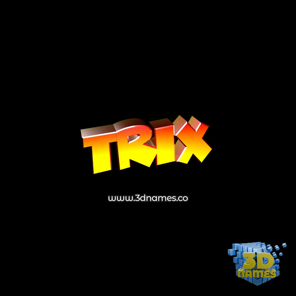 trix in Black Background style - 3D name wallpaper