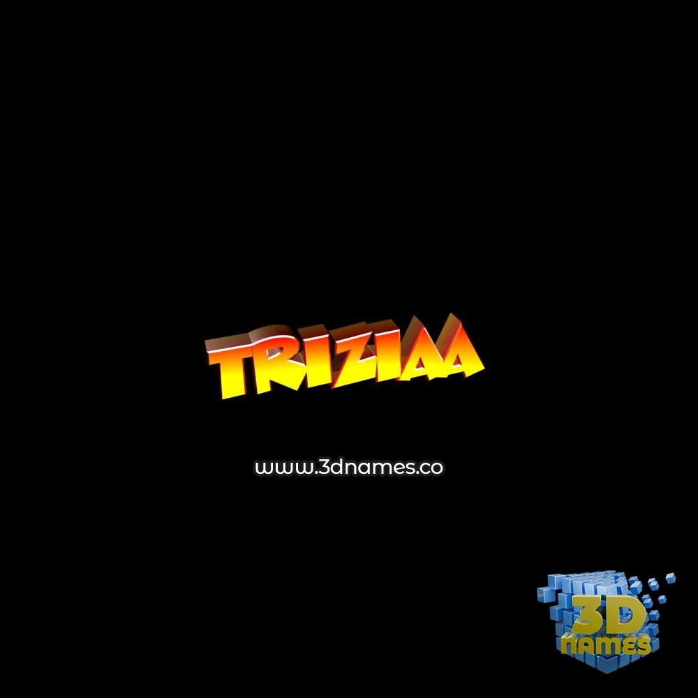triziaa in Black Background style - 3D name wallpaper