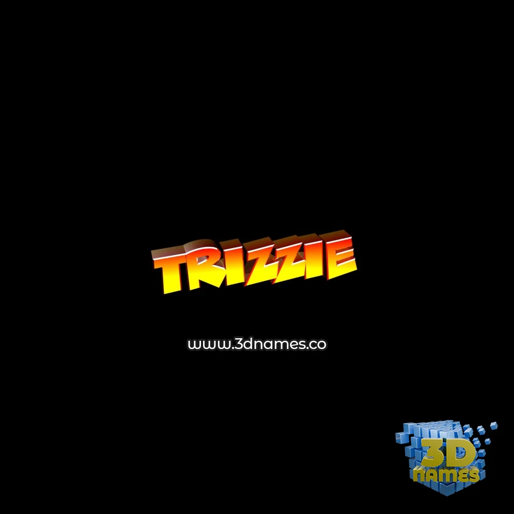 trizzie in Black Background style - 3D name wallpaper