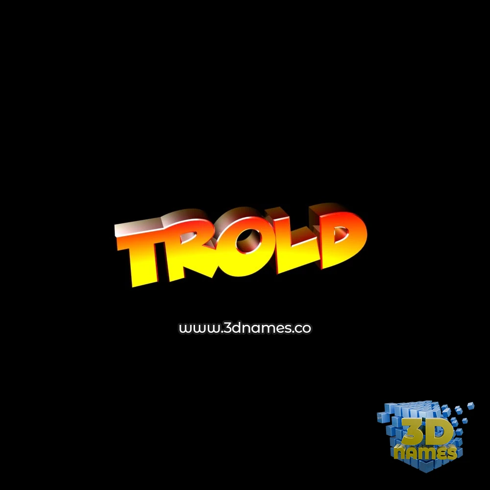 trold in Black Background style - 3D name wallpaper