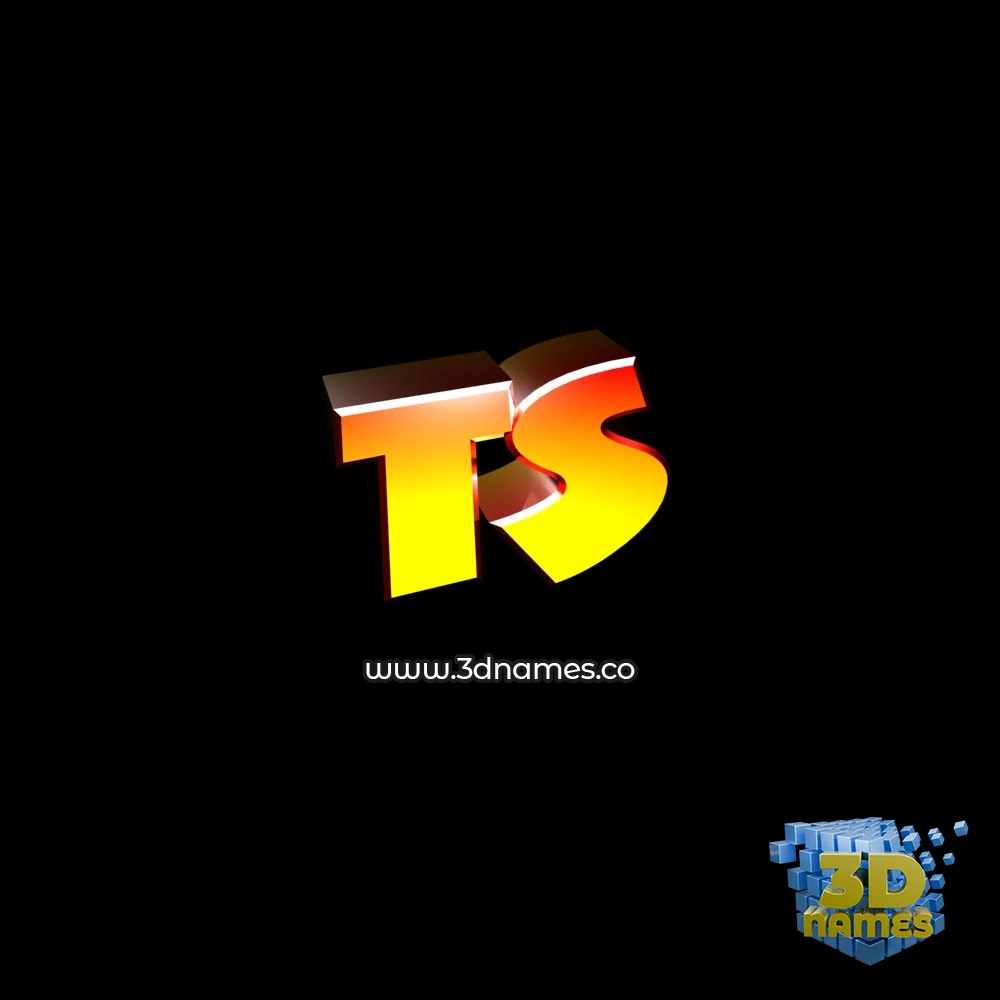 ts in Black Background style - 3D name wallpaper
