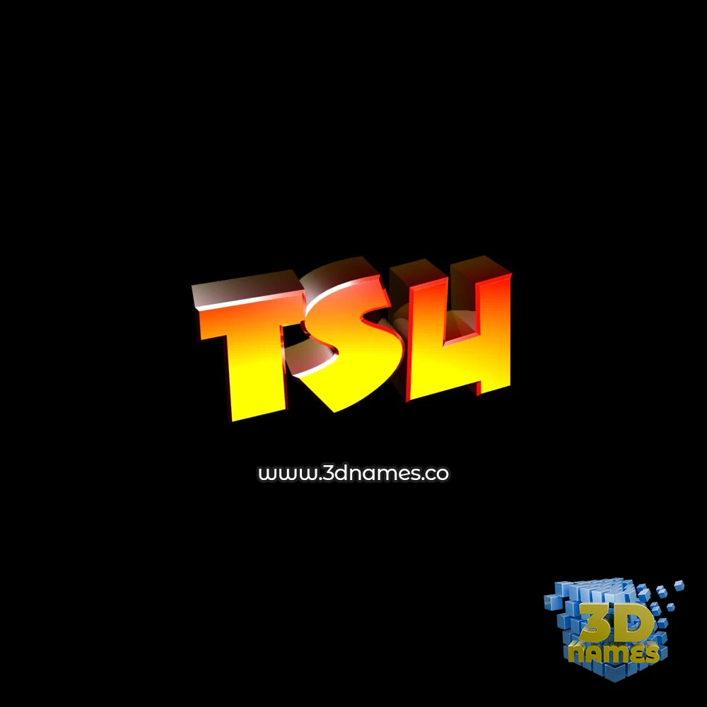 tsu in Black Background style - 3D name wallpaper