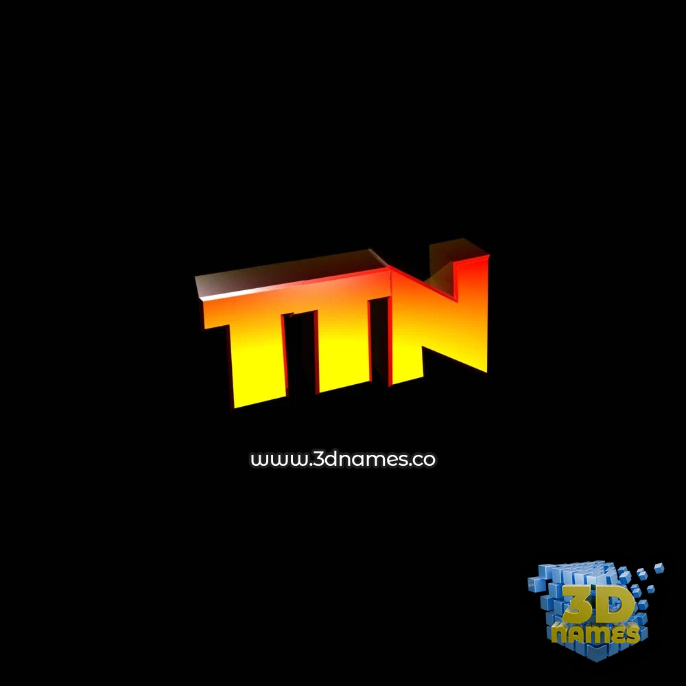 ttn in Black Background style - 3D name wallpaper