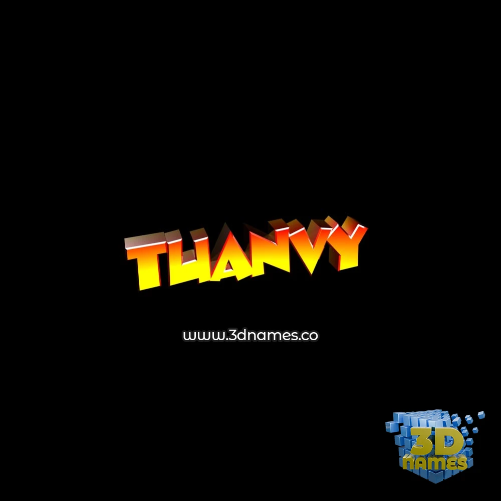 tuanvy in Black Background style - 3D name wallpaper