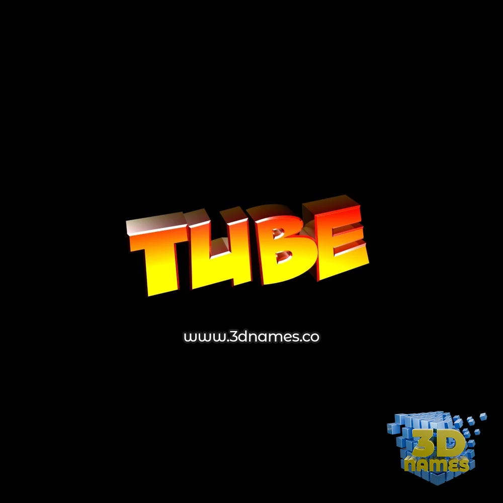 tube in Black Background style - 3D name wallpaper