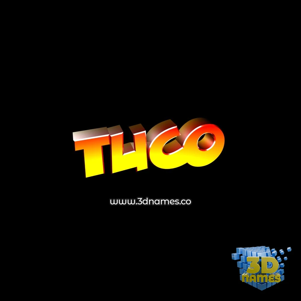 tuco in Black Background style - 3D name wallpaper