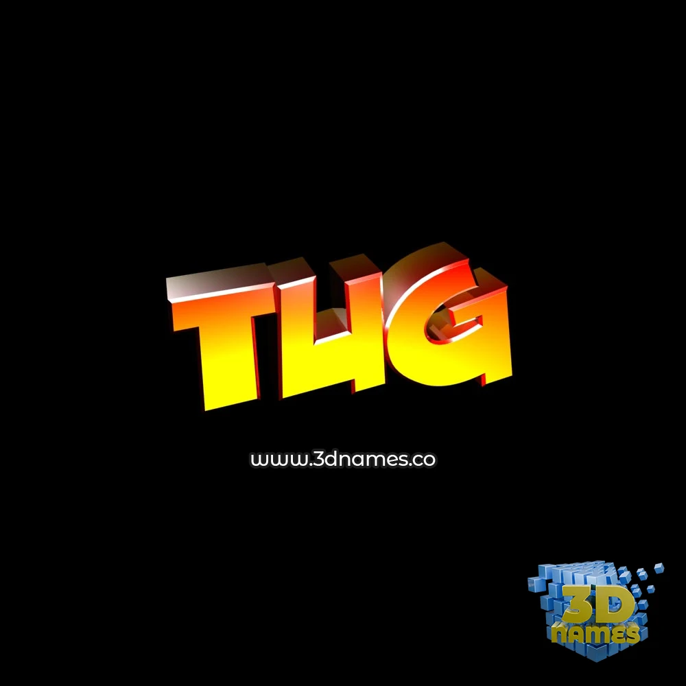 tug in Black Background style - 3D name wallpaper