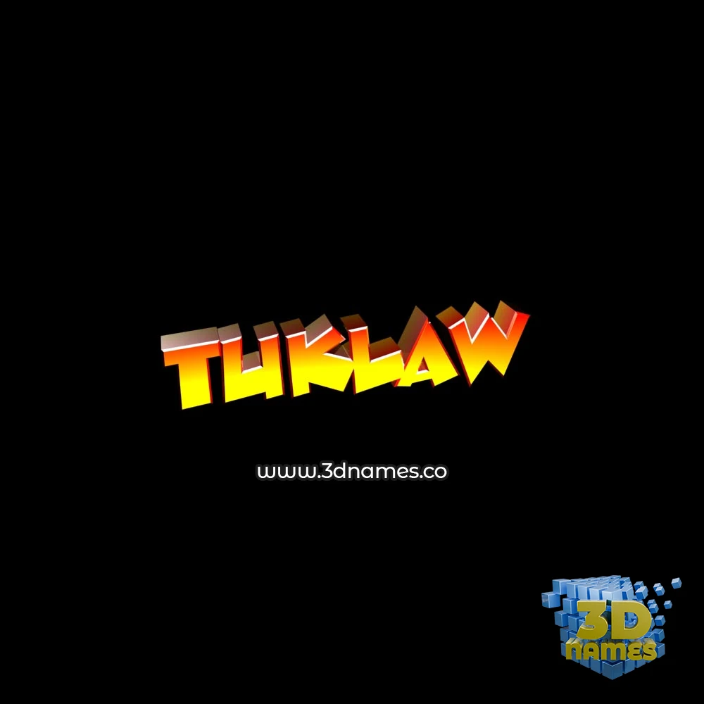 tuklaw in Black Background style - 3D name wallpaper