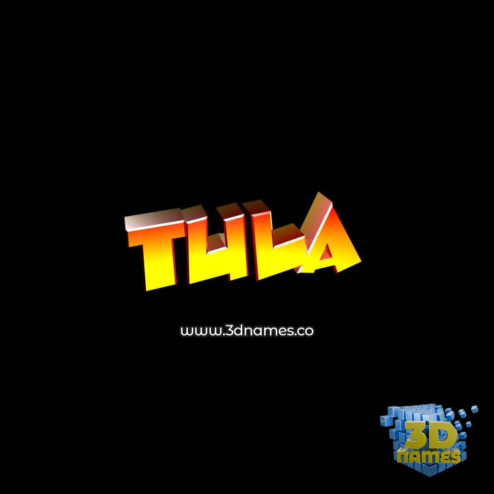 tula in Black Background style - 3D name wallpaper