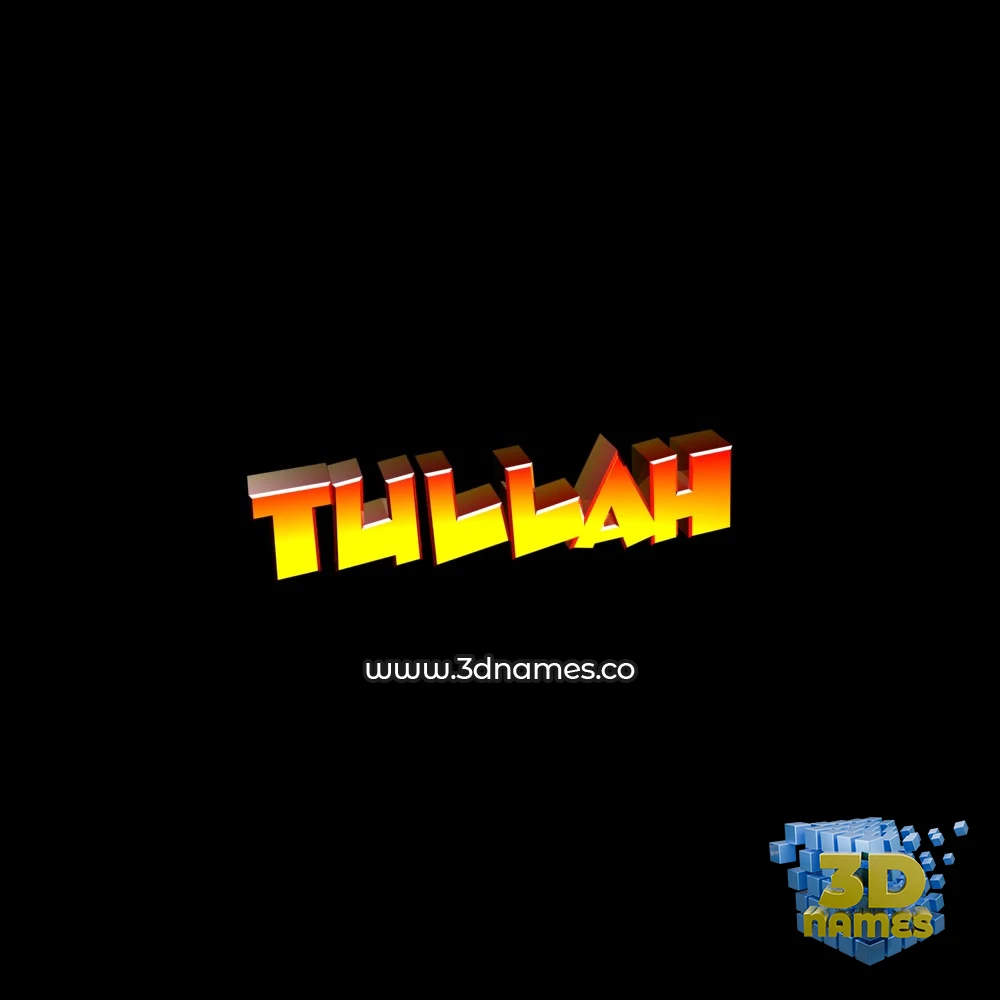 tullah in Black Background style - 3D name wallpaper