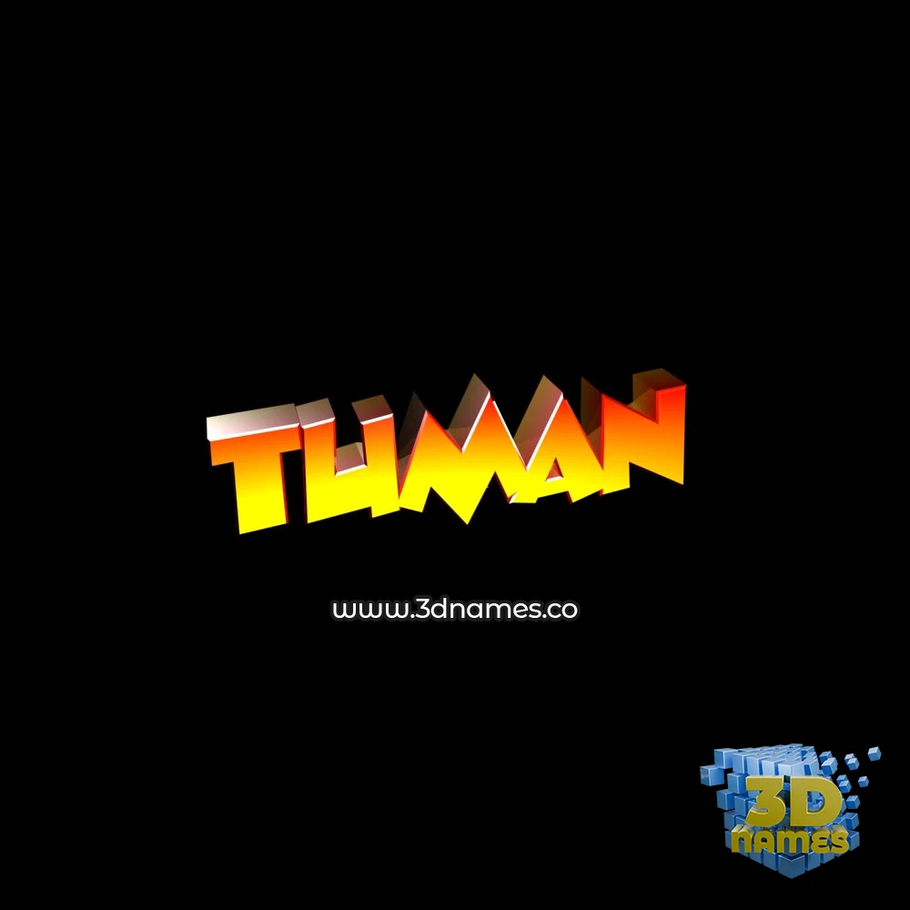 tuman in Black Background style - 3D name wallpaper