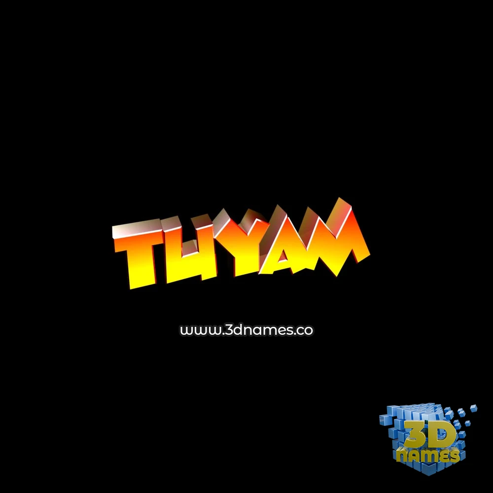 tuyam in Black Background style - 3D name wallpaper