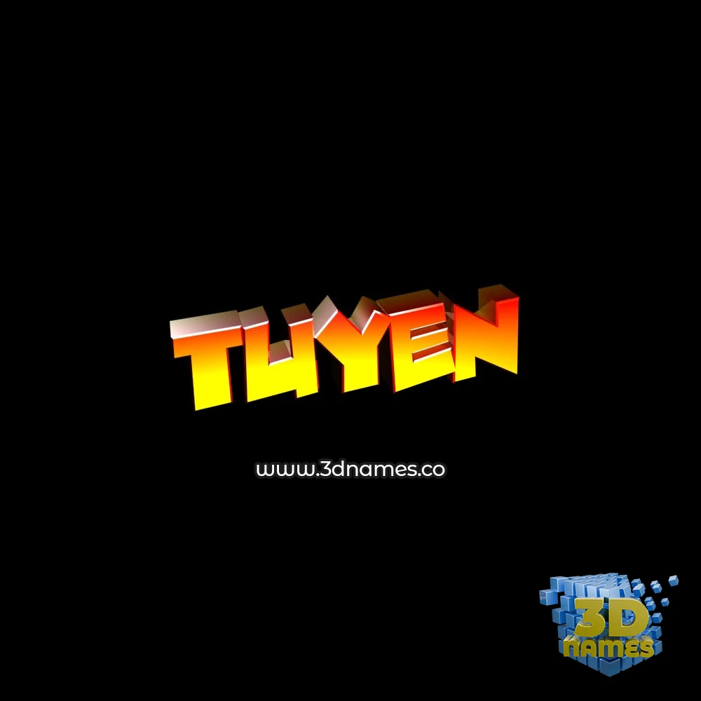 tuyen in Black Background style - 3D name wallpaper