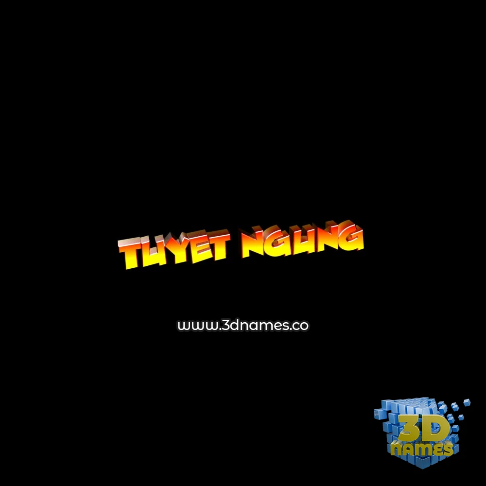 tuyet ngung in Black Background style - 3D name wallpaper