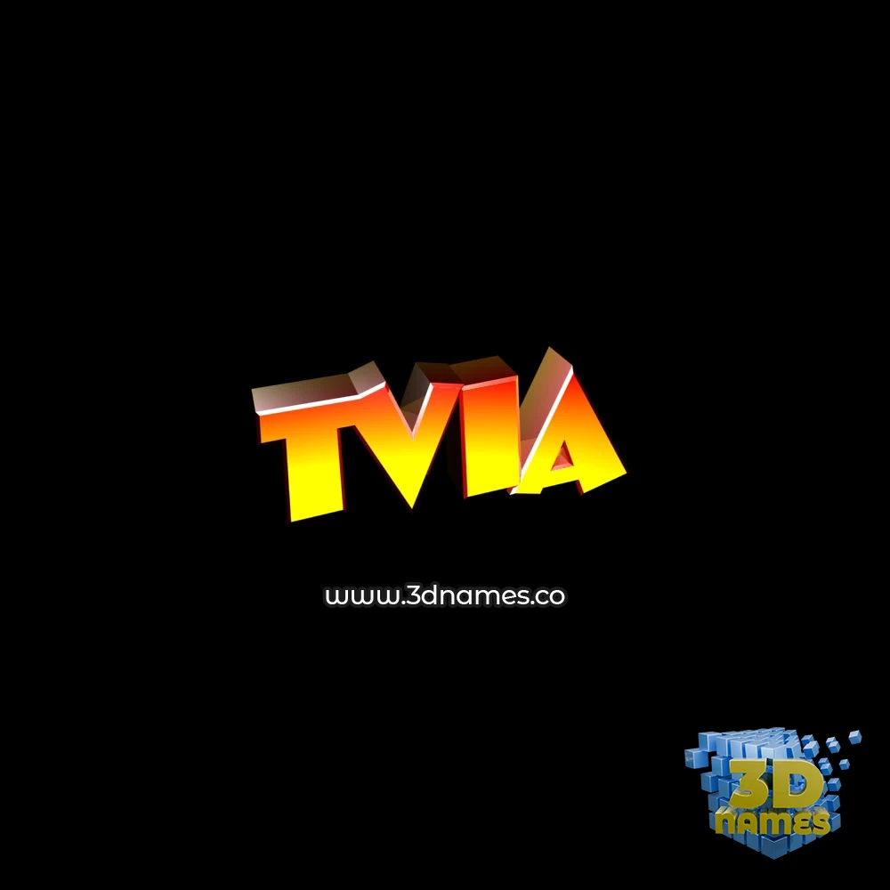 tvia in Black Background style - 3D name wallpaper