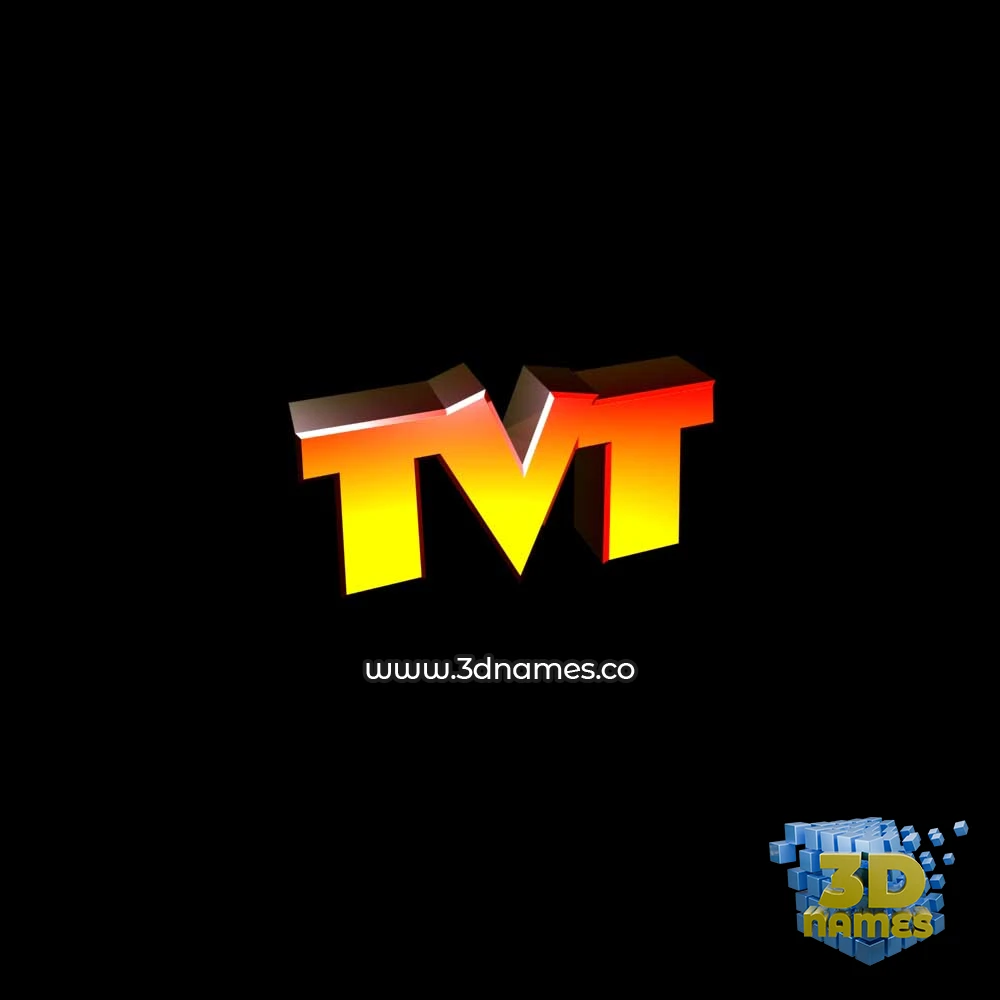 tvt in Black Background style - 3D name wallpaper