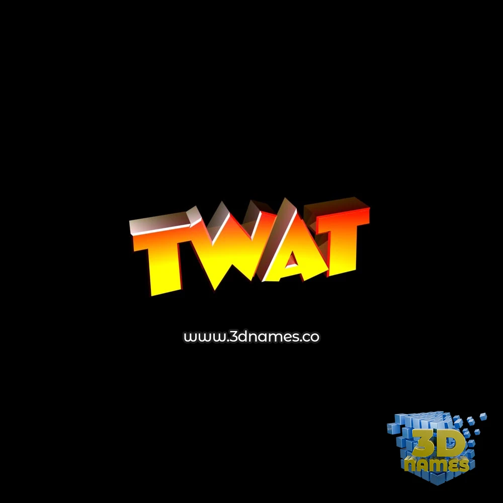 twat in Black Background style - 3D name wallpaper