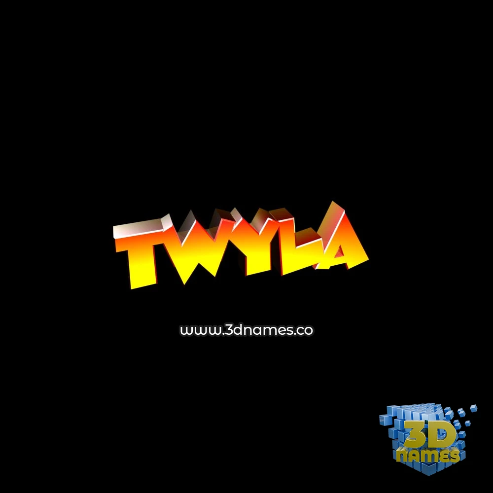 twyla in Black Background style - 3D name wallpaper