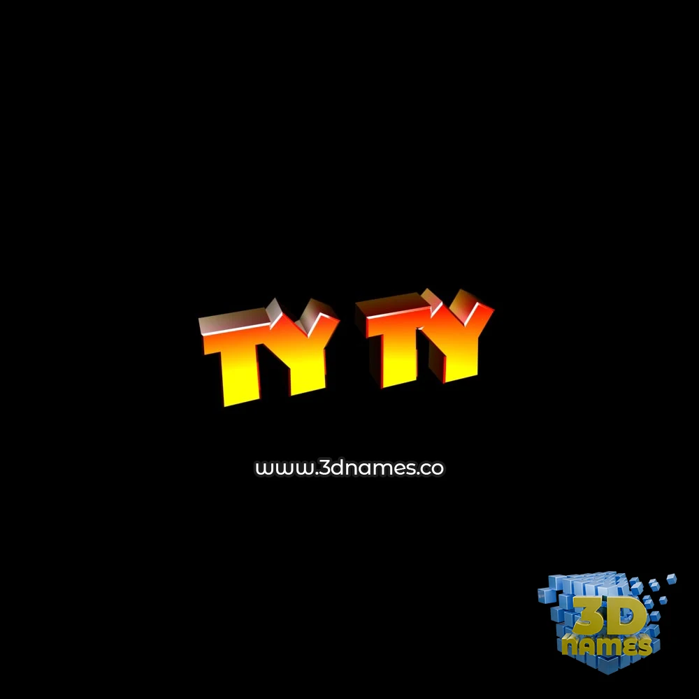 ty ty in Black Background style - 3D name wallpaper