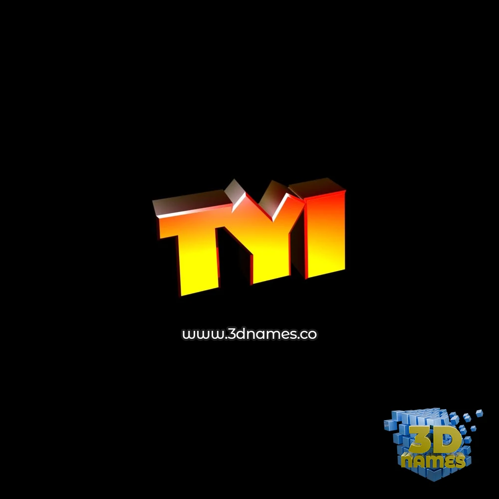 tyi in Black Background style - 3D name wallpaper