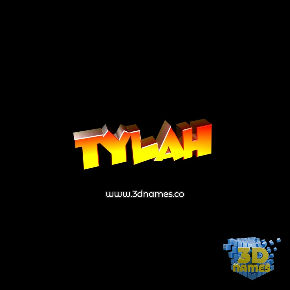 tylah in Black Background style - 3D name wallpaper