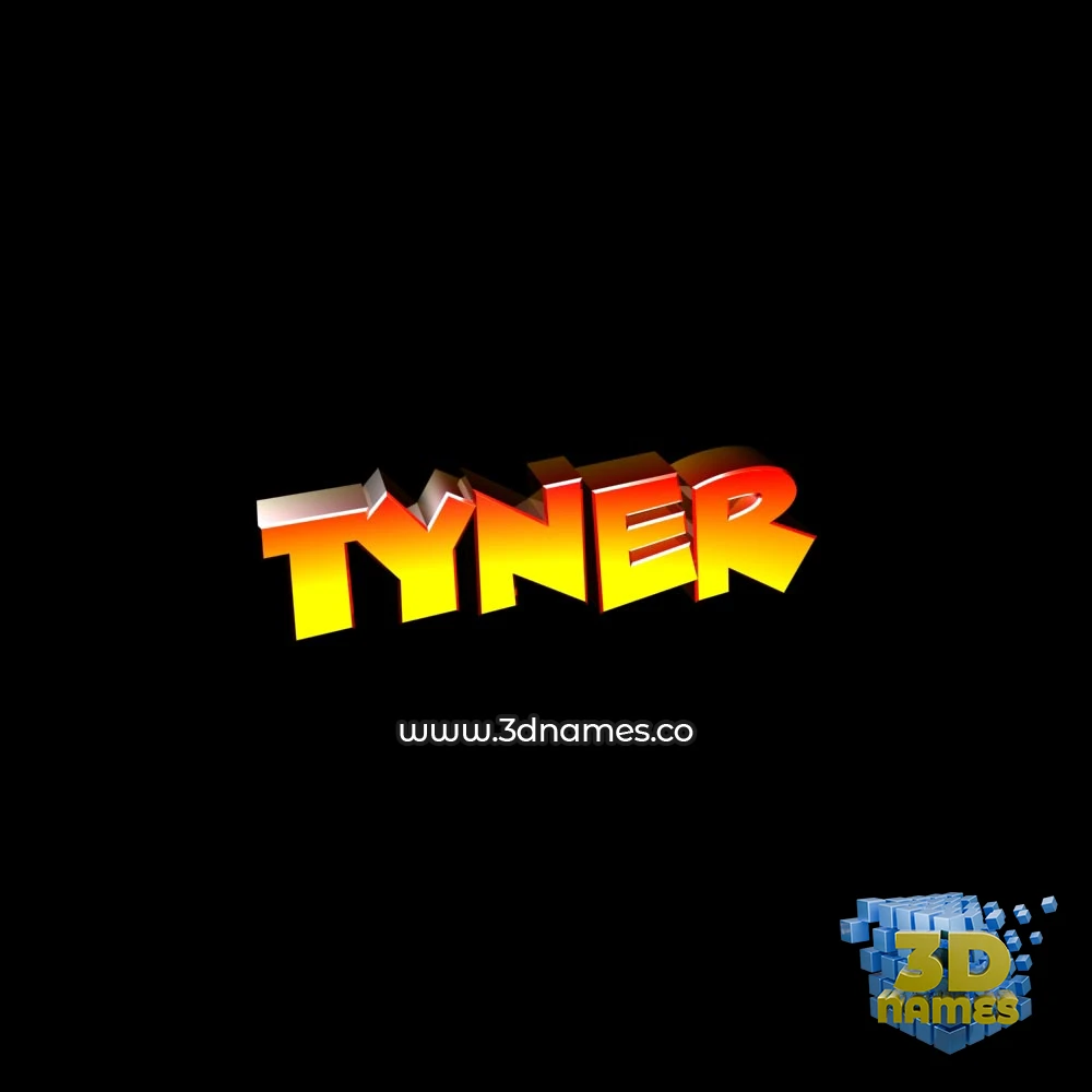 tyner in Black Background style - 3D name wallpaper