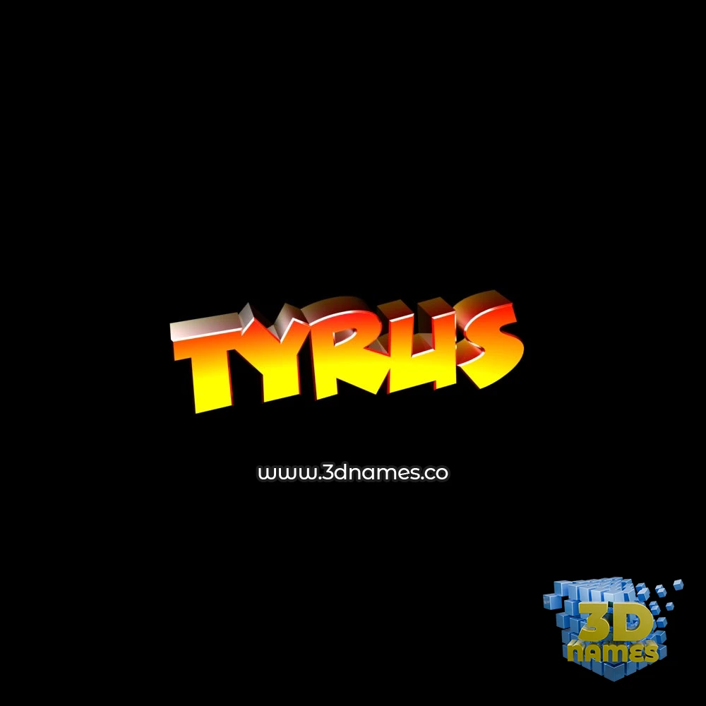 tyrus in Black Background style - 3D name wallpaper