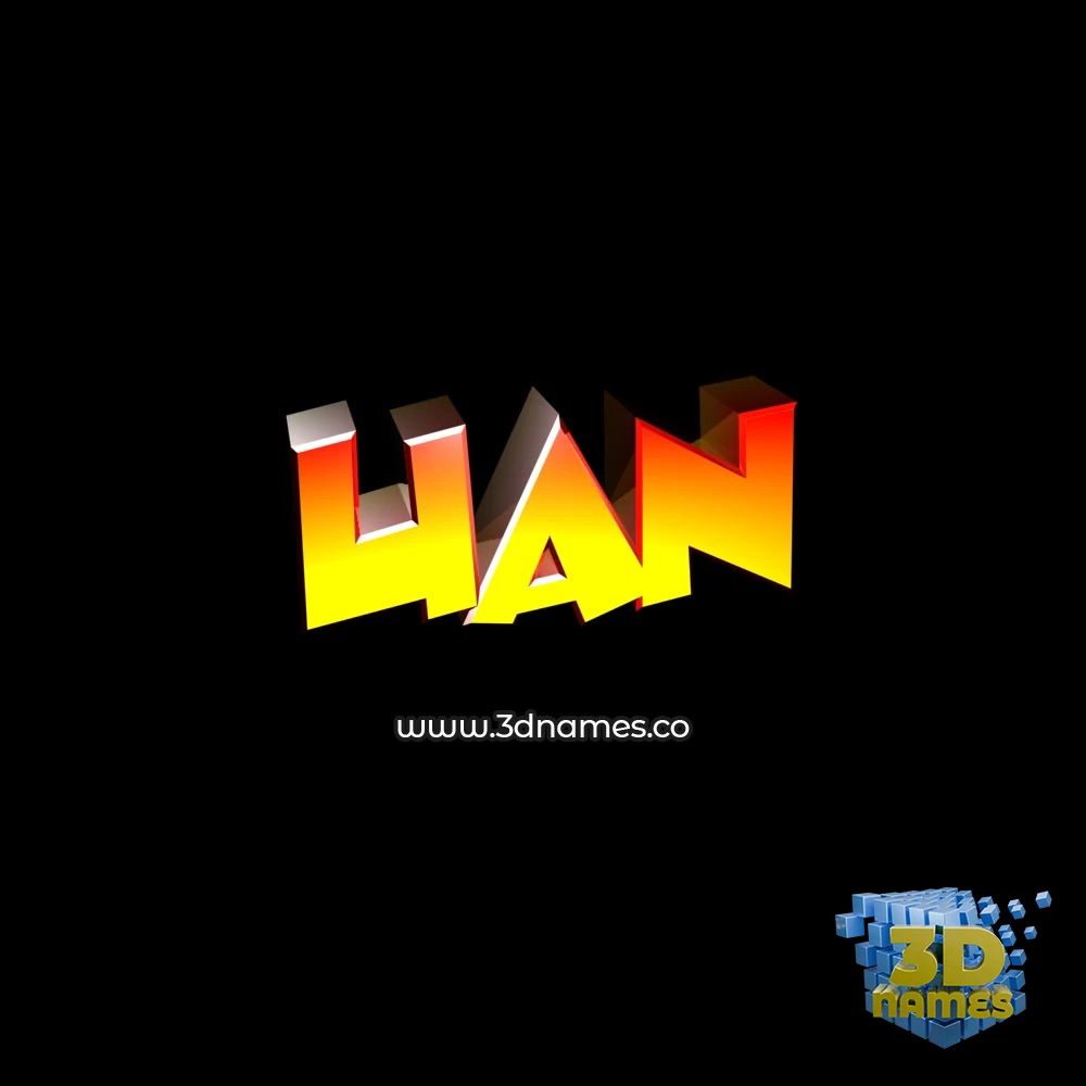uan in Black Background style - 3D name wallpaper