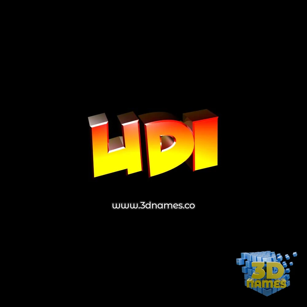 udi in Black Background style - 3D name wallpaper