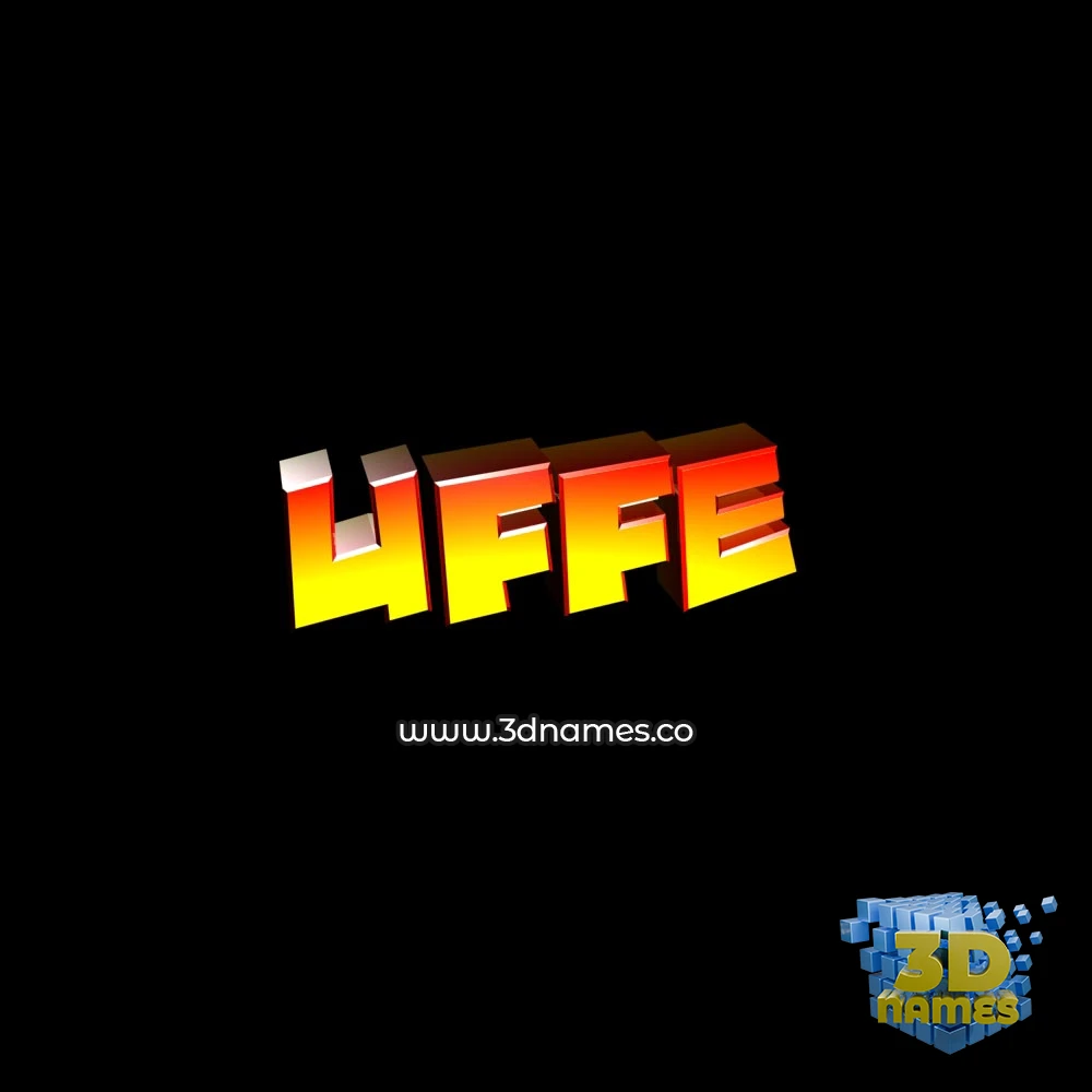 uffe in Black Background style - 3D name wallpaper