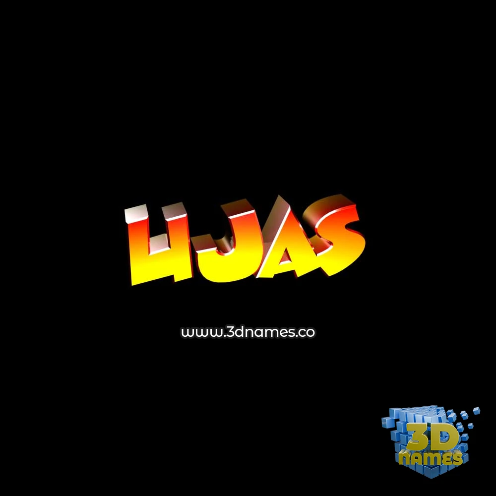 ujas in Black Background style - 3D name wallpaper