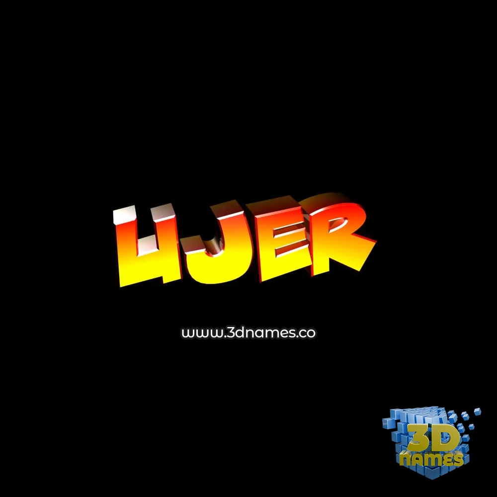 ujer in Black Background style - 3D name wallpaper
